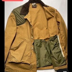 Canvas Field Jacket in Tan with Olive Accents